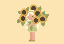 چگونه در ایلوسترستور یک دخترک با گل آفتابگردان ترسیم کنیم؟